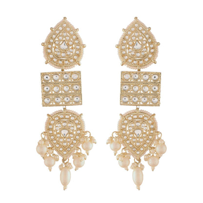 Women's Kundan Pearl Dangle EarringsÂ 