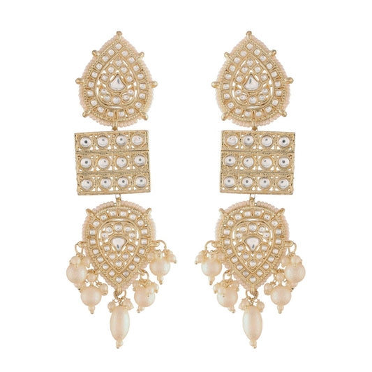 Women's Kundan Pearl Dangle EarringsÂ 