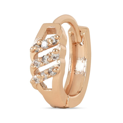 Women's I Jewels Valentine'S Special Rose Gold-Plated Ad Stone Contemporary Studs Earrings (E2970)