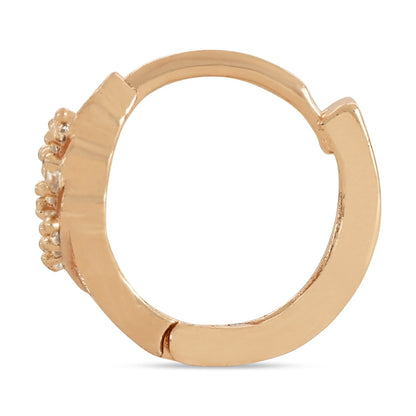 Women's I Jewels Valentine'S Special Rose Gold-Plated Ad Stone Contemporary Studs Earrings (E2970)
