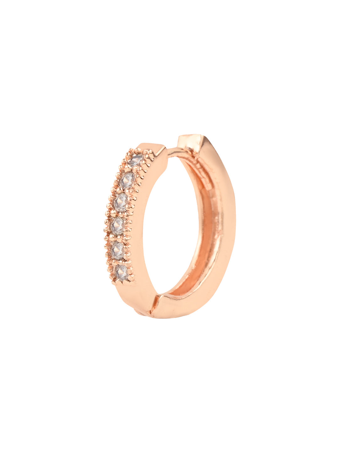 Women's I Jewels Valentine'S Special Rose Gold-Plated Contemporary Ad Studs Earrings (E2978)