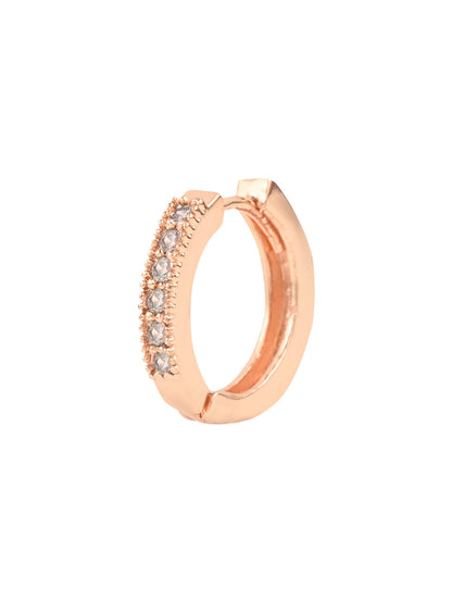 Women's I Jewels Valentine'S Special Rose Gold-Plated Contemporary Ad Studs Earrings (E2978)