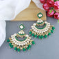 Women's 18K Gold Plated Traditional Handcrafted Pearl Kundan Beaded Earrings (E3024G)