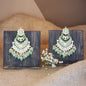 Women's 18K Gold Plated Traditional Handcrafted Pearl Kundan Beaded Chandbali Earrings (E3033Min)