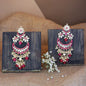 Women's 18K Gold Plated Traditional Handcrafted Pearl Kundan Beaded Chandbali Earrings (E3054Q)