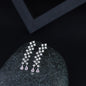 Women's Valentine'S Special 18K Silver Plated Glittering Crystal Pink Ad Stone Dangle & Drop Earrings (E3065Zpi)