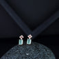 Women's Valentine'S Special 18K Rose Gold Plated Mint Cz & American Diamond Beautiful Studs Earrings (E3069Min)