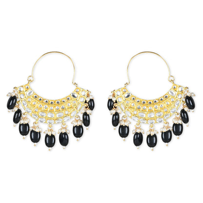 Women's Gold Plated Traditional Handcrafted Pearl Jhumki Earrings (E3073B)
