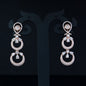 Women's Silver Plated Glittering Crystal Ad Stone Studs Earrings (E3071Zg)