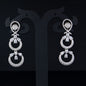 Women's Silver Plated Glittering Crystal Ad Stone Studs Earrings (E3071Zg)