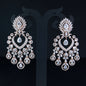 Women's Rosegold Plated Glittering Crystal Ad Stone Studs Earrings (E3071Zg)