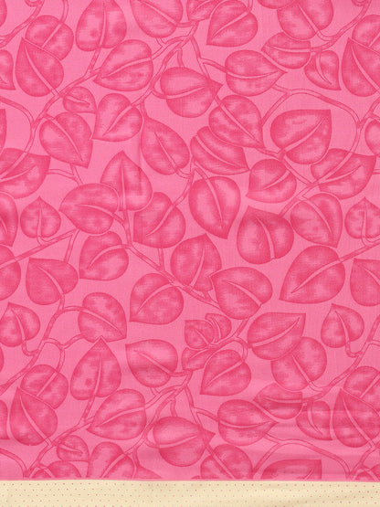 Women's Pink Chiffon Printed Saree