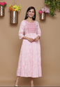 Rayon Embroidered Tiered Dress