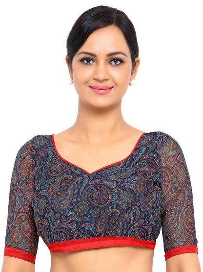 Women's Pink Chiffon Printed Saree
