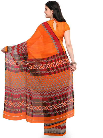 Women's Multicolor Chiffon Printed Saree