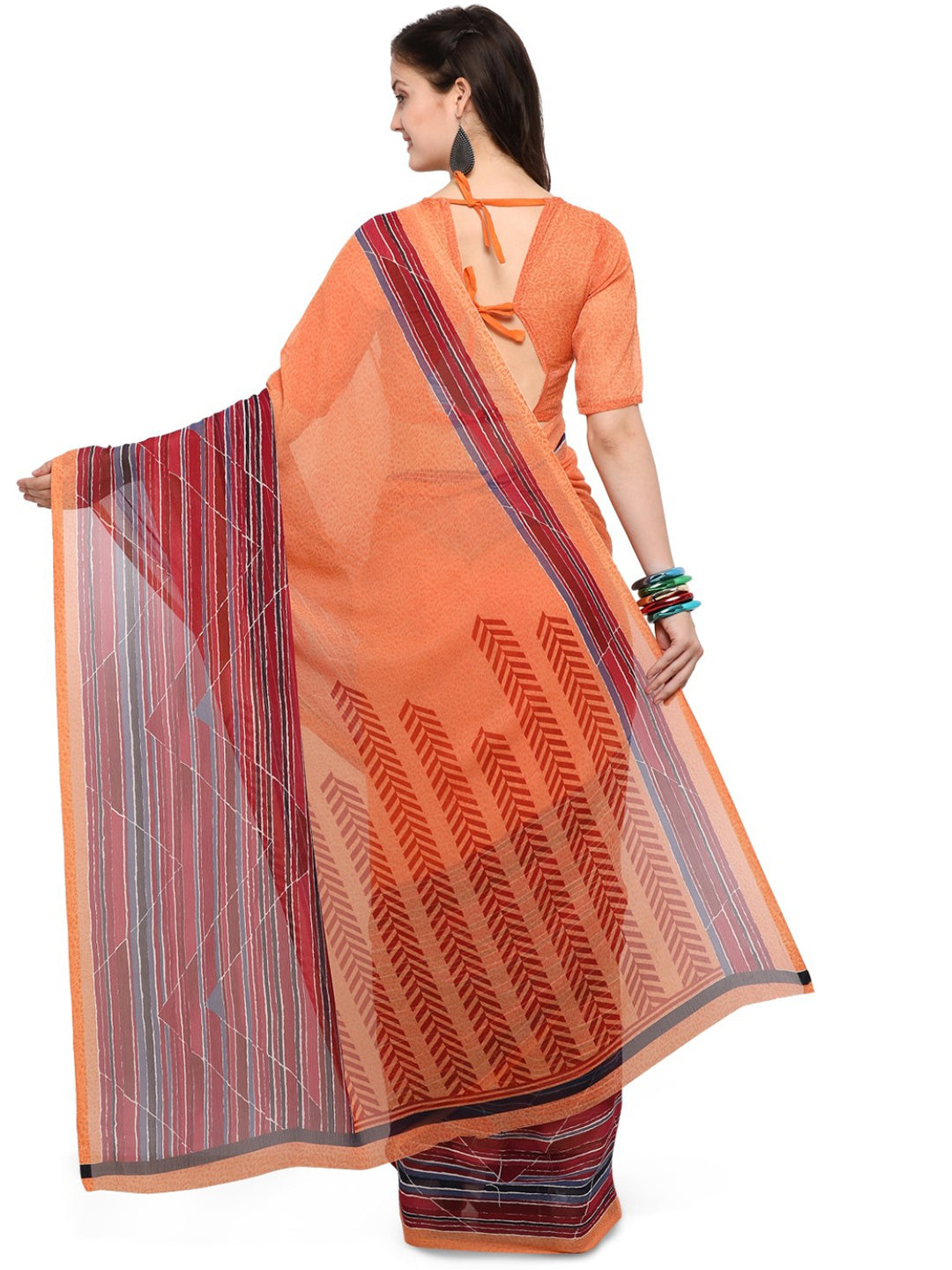 Women's Multicolor Chiffon Printed Saree