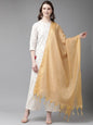 Women's Gold Chanderi Cotton Dobby Dupatta