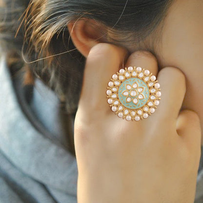 Women's Tradtional Meenakari finger ring