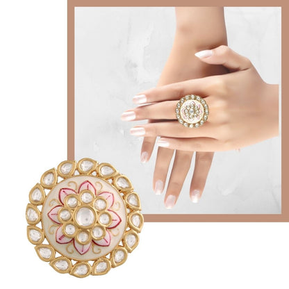 Women's Tradtional Meenakari finger ring