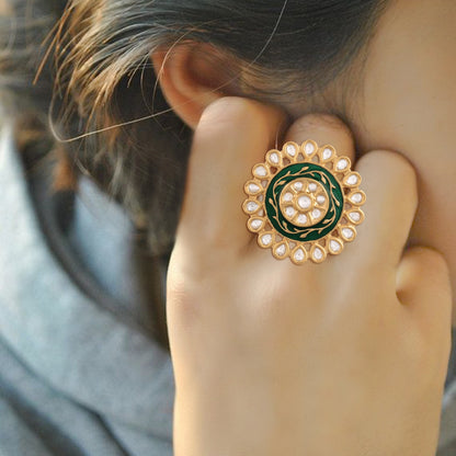 Women's Tradtional Meenakari finger ring
