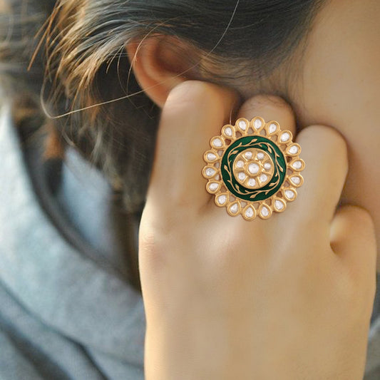 Women's Tradtional Meenakari finger ring