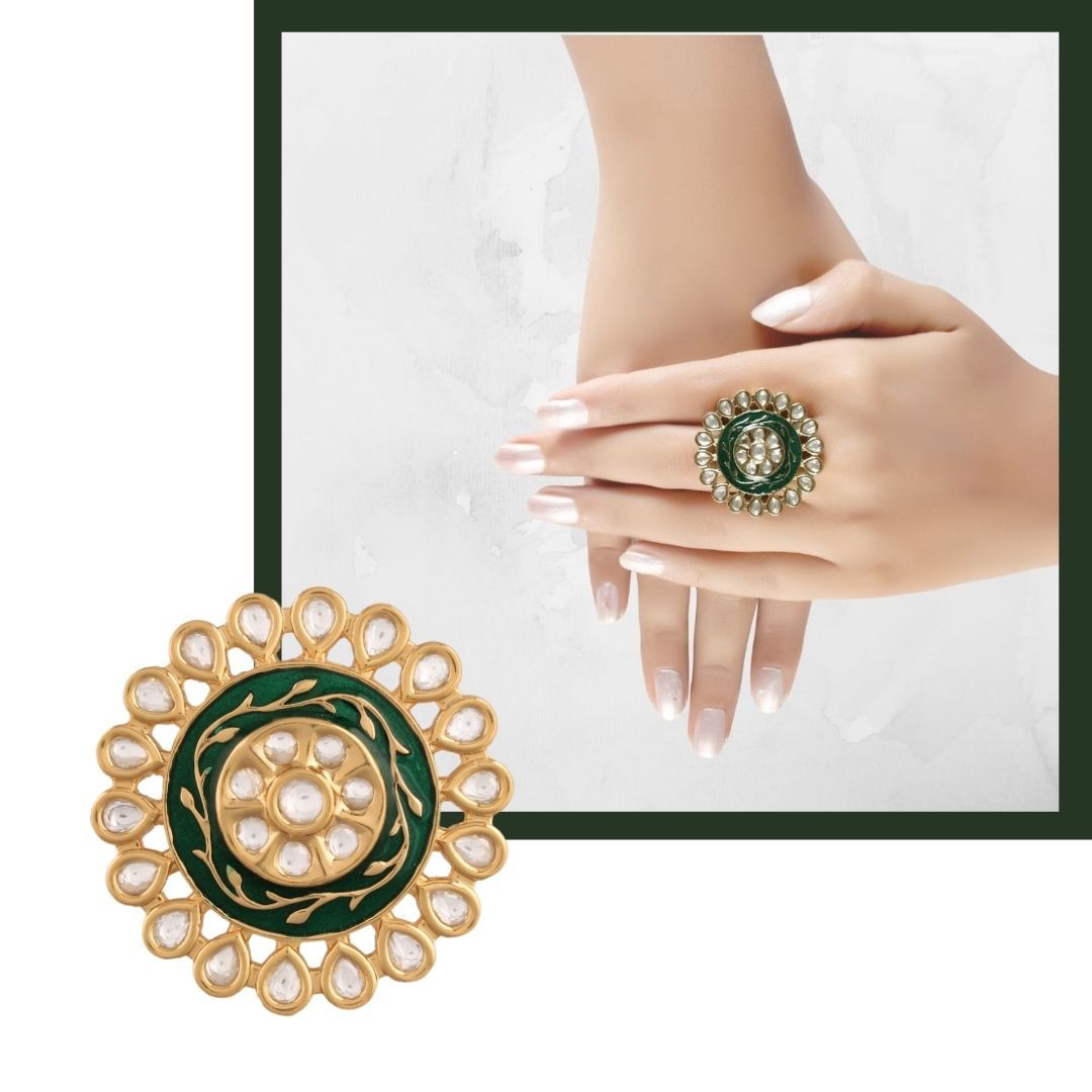 Women's Tradtional Meenakari finger ring