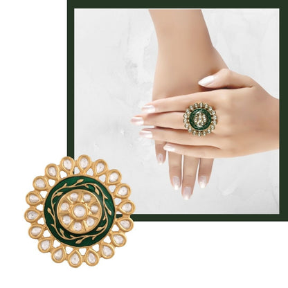Women's Tradtional Meenakari finger ring