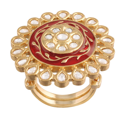 Women's Tradtional Meenakari finger ring