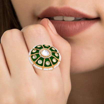 Women's Tradtional Meenakari finger ring