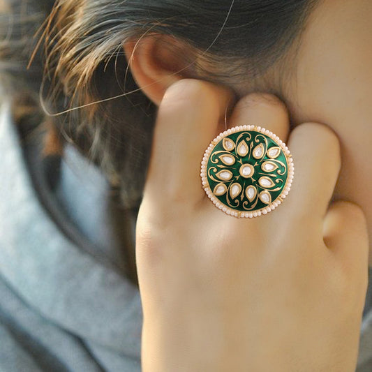 Women's Tradtional Meenakari finger ring