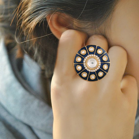 Women's Tradtional Meenakari finger ring