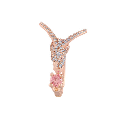 Women's Rose GoldÂ Crystal AD Sparkling  Birds Finger Ring