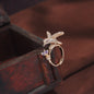 Women's Rose GoldÂ Crystal AD Sparkling  Birds Finger Ring