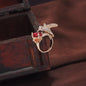 Women's Rose GoldÂ Crystal AD Sparkling  Birds Finger Ring