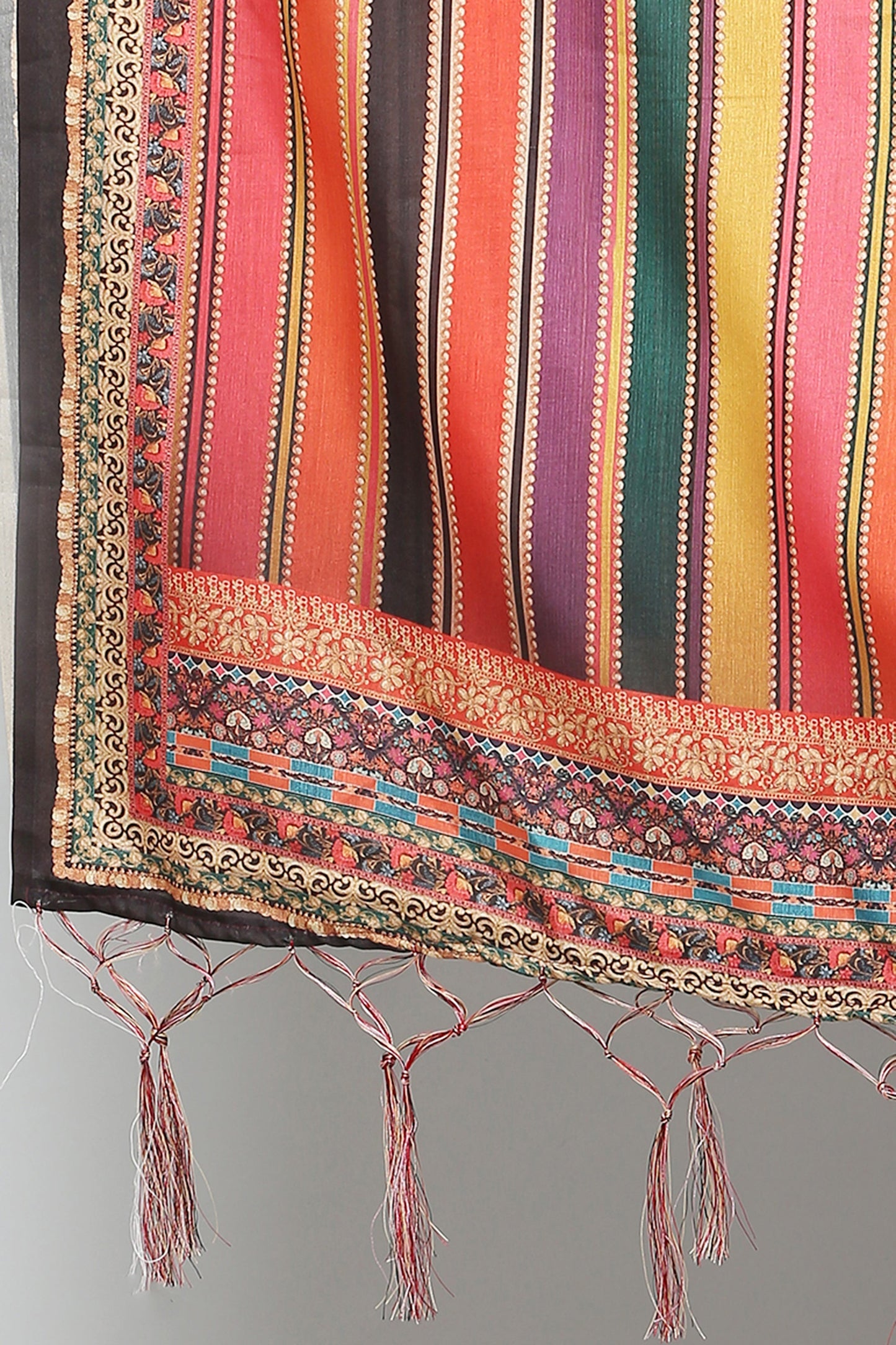 Women's Multicolored Art Silk Digital Printed Dupatta