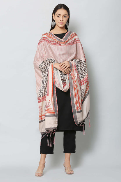 Women's Multicolored Art Silk Digital Printed Dupatta