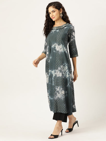 Women's Flared A-Line Dress (Grey)