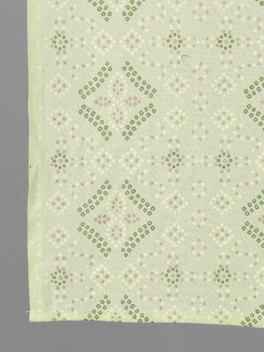 Women's Green Three-Quarter Sleeves Straight Kurta With Palazzo And Dupatta With Pockets And Face Mask