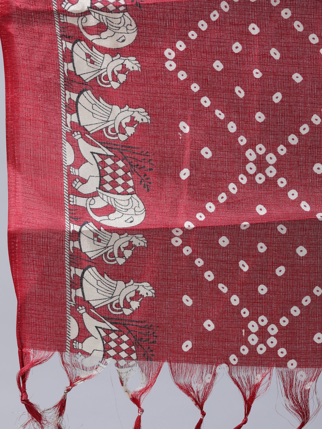 Women's Off-White Printed A- Line Kurta With Palazo & Dupatta