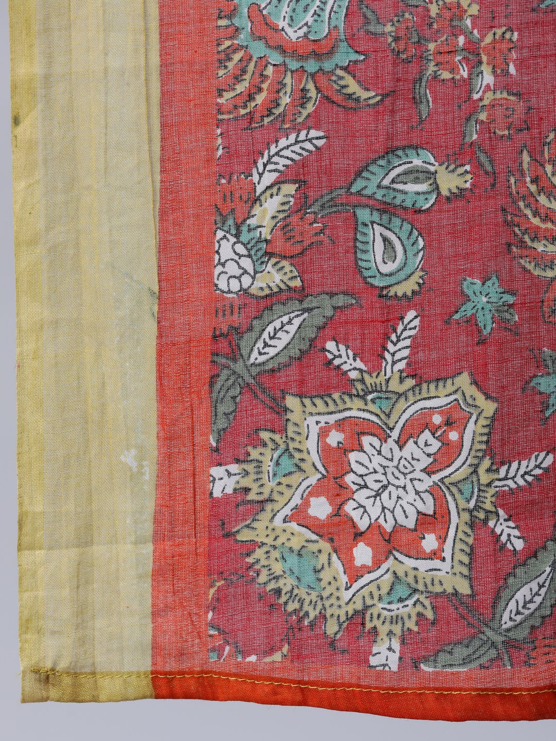 Women's Green Floral Printed Dress With Dupatta