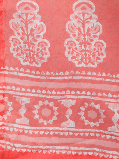 Women's Pink Printed Kurta Set With Plazo & Dupatta
