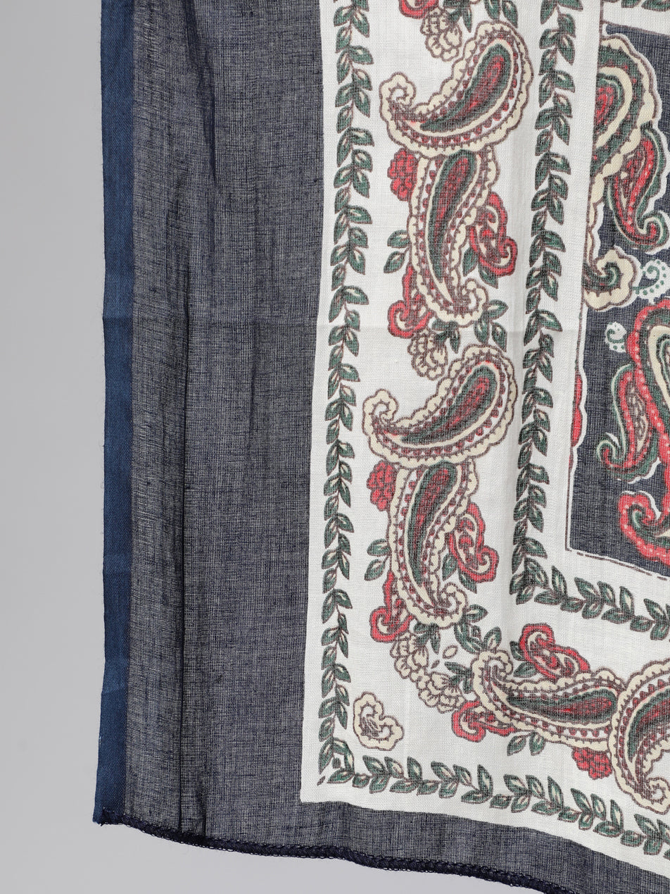 Women's Multi Ethnic Printed Flared Kurta And Trouser With Dupatta