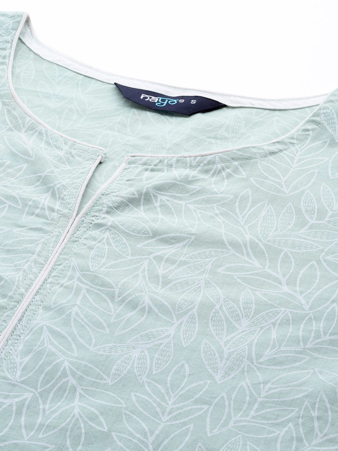 Women's Green Printed Straight Kurta With Trouser