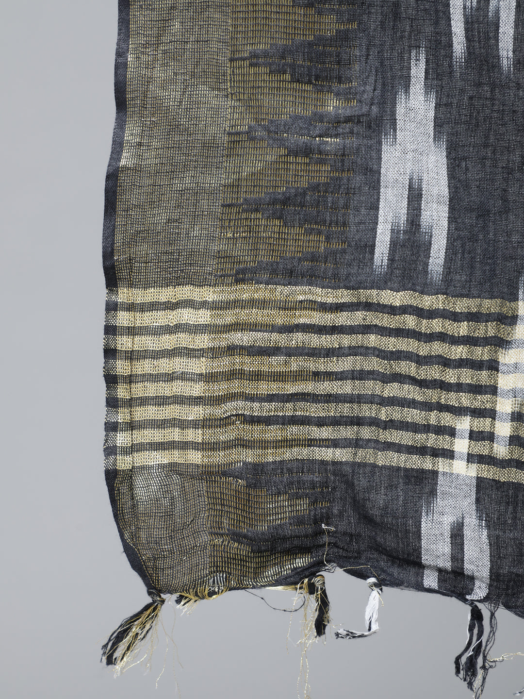 Women's Black Ikat Designed Dupatta