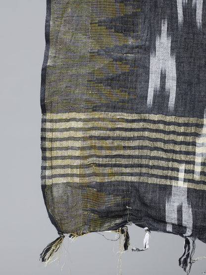 Women's Black Ikat Designed Dupatta