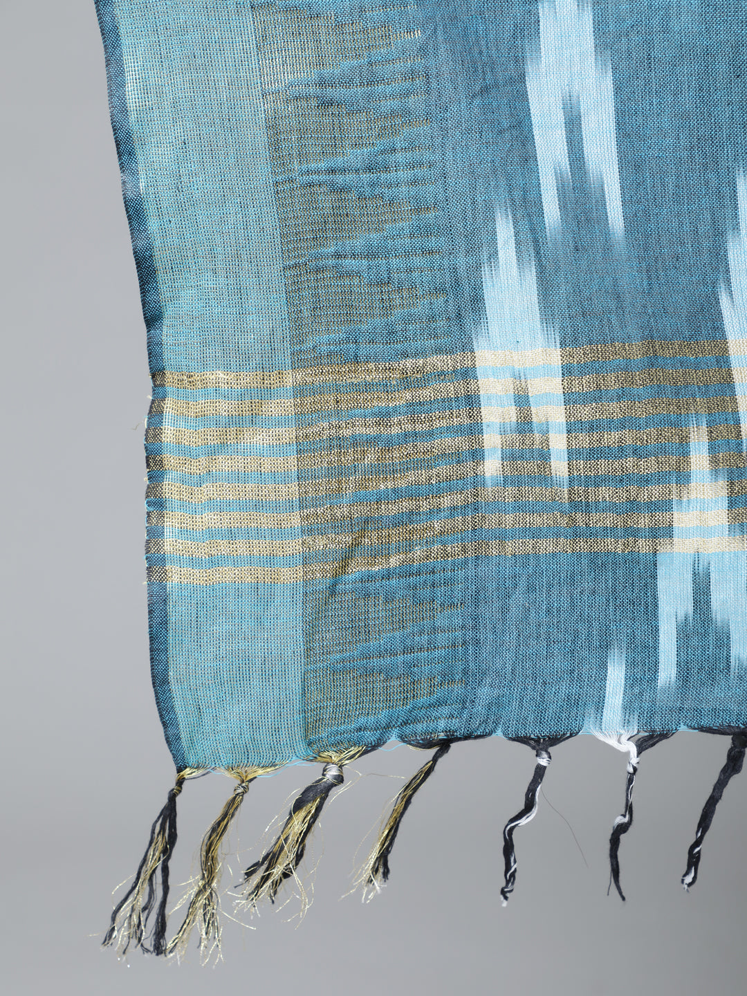 Women's Blue Ikat Designed Dupatta