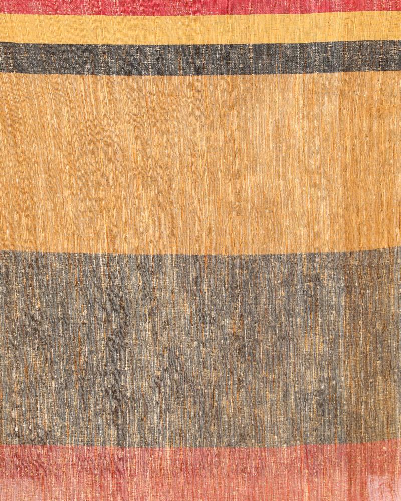 Women's Multi Colour Handloom Cotton Saree Ghicha pallu