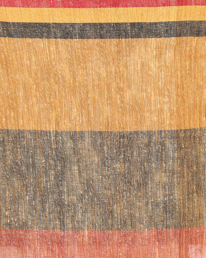 Women's Multi Colour Handloom Cotton Saree Ghicha pallu