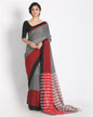 Women's Black Border Multicolour Cotton Saree With Check Pallu