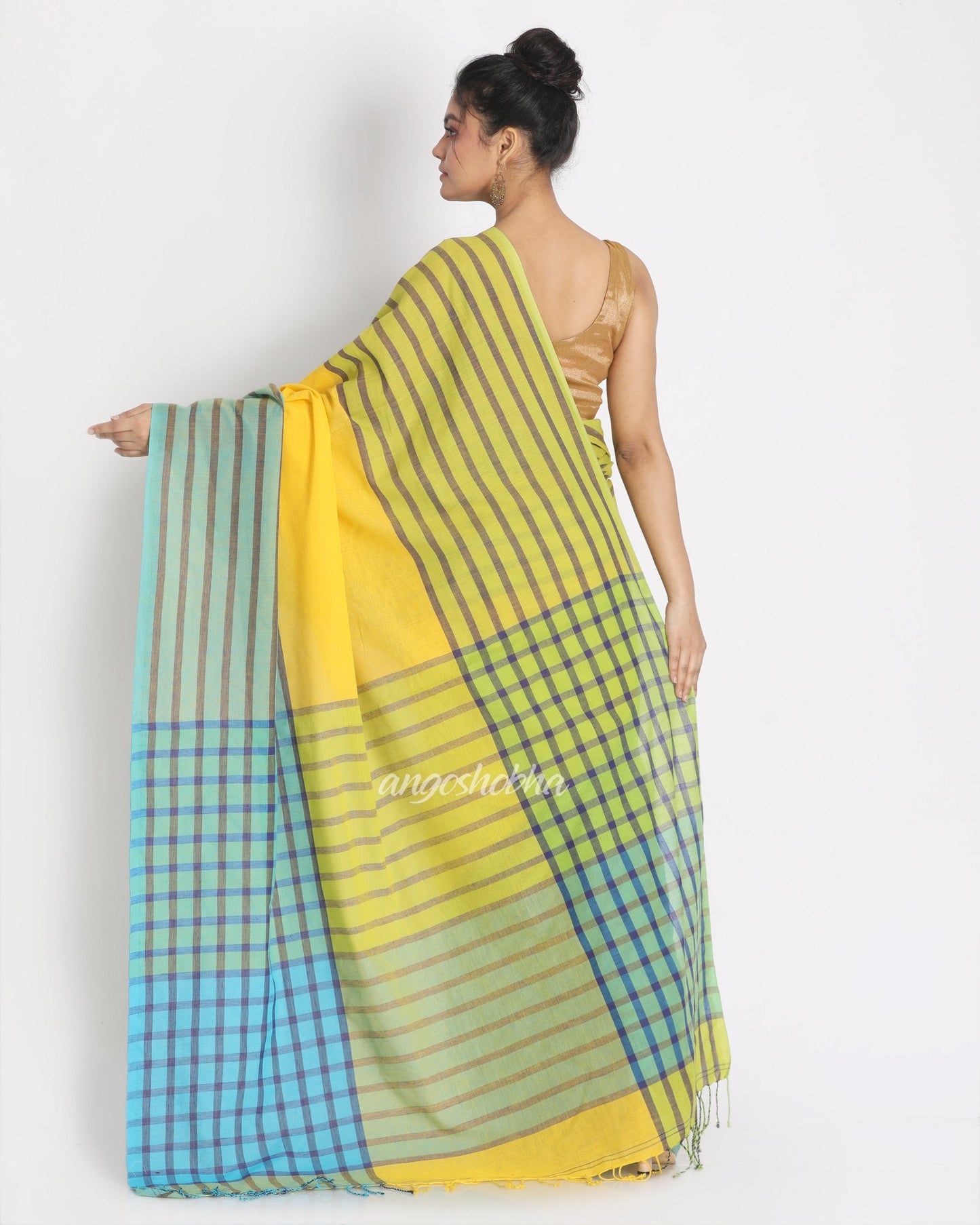 Women's Multicolor Handwoven Cotton Saree
